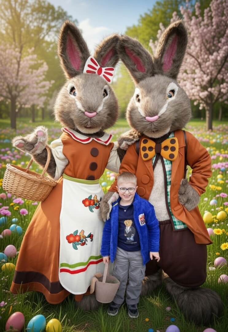 mascotte lapin de pâques alsace